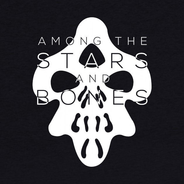 Among the Stars and Bones White Transparent Logo by amongstarsbones